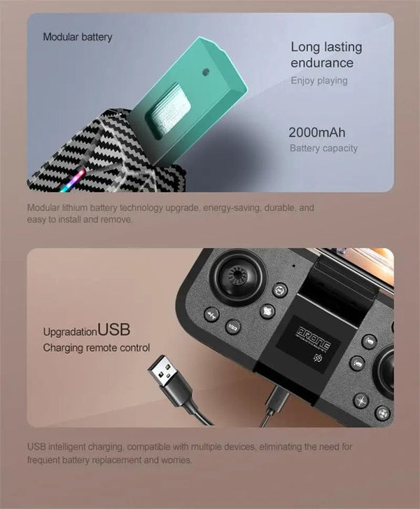 Planet Gates Xiaomi D9 Drone 8K Professional Triple Camera Obstacle Avoidance Optical Flow Remote One-key Return Brushless Motor 15000M