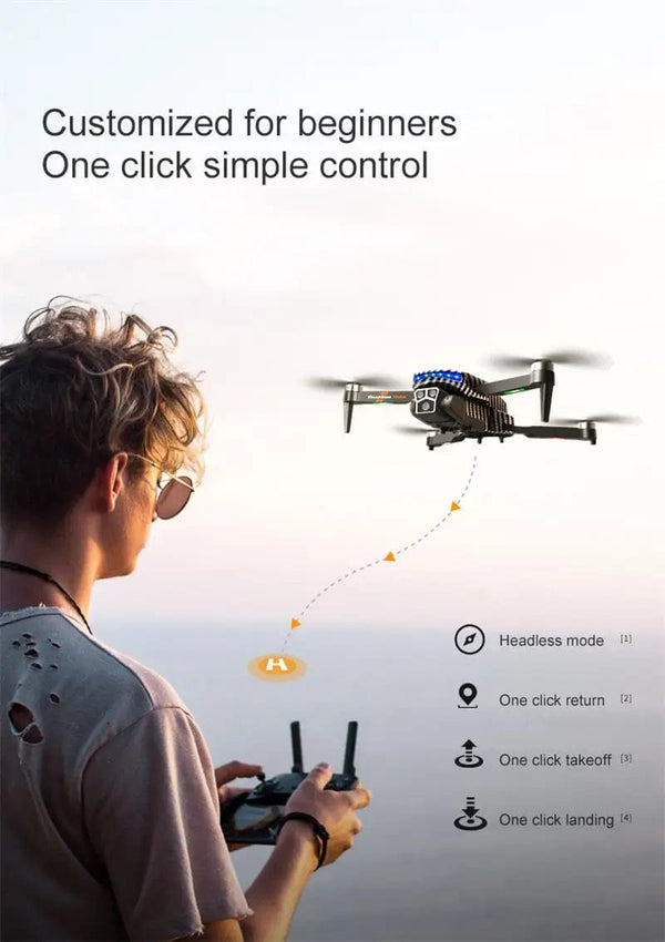 Planet Gates Xiaomi D9 Drone 8K Professional Triple Camera Obstacle Avoidance Optical Flow Remote One-key Return Brushless Motor 15000M