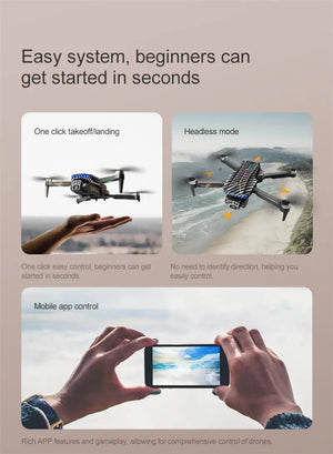 Planet Gates Xiaomi D9 Drone 8K Professional Triple Camera Obstacle Avoidance Optical Flow Remote One-key Return Brushless Motor 15000M