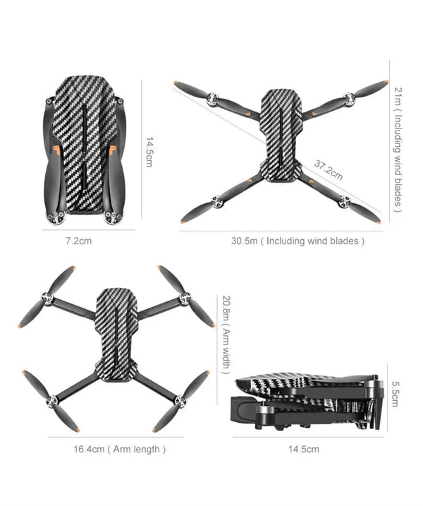 Planet Gates Xiaomi D9 Drone 8K Professional Triple Camera Obstacle Avoidance Optical Flow Remote One-key Return Brushless Motor 15000M