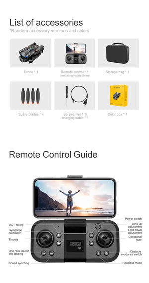 Planet Gates Xiaomi D9 Drone 8K Professional Triple Camera Obstacle Avoidance Optical Flow Remote One-key Return Brushless Motor 15000M