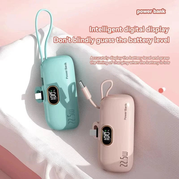 Planet Gates Xiaomi Mijia 30000mAh Mini Portable Power Bank Capsule Mobile Power Supply Emergency External Battery Fast Charger For iPhone 16