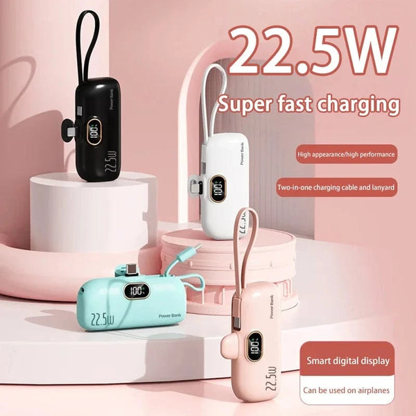 Planet Gates Xiaomi Mijia 30000mAh Mini Portable Power Bank Capsule Mobile Power Supply Emergency External Battery Fast Charger For iPhone 16