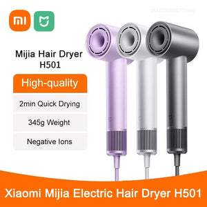 Planet Gates Xiaomi Mijia Electric Hair Dryer H501 High Speed Negative Ions 110,000 Rpm Professional Care Wind Speed 62m/s 1600W Quick Drying
