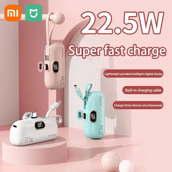 Planet Gates Xiaomi Mini Convenient Mobile Power Bank 30000mah Portable Fast Charging  suitable for iPhone 16 15 14 Samsung External Battery