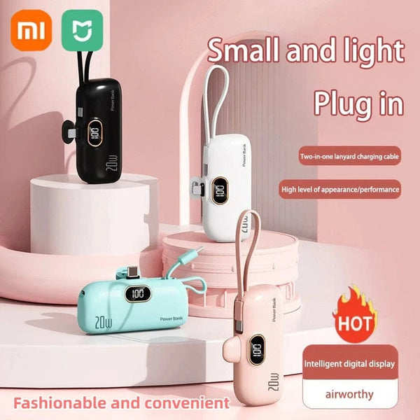 Planet Gates Xiaomi Mini Convenient Mobile Power Bank 30000mah Portable Fast Charging  suitable for iPhone 16 15 14 Samsung External Battery