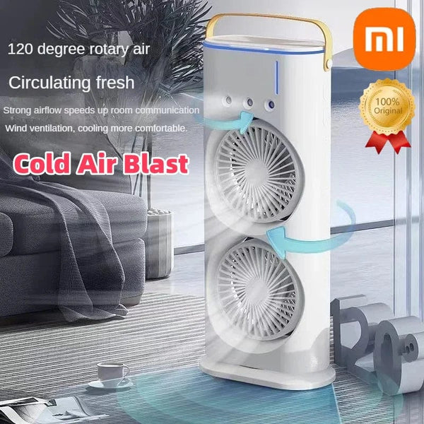 Planet Gates Xiaomi New Spray Air Conditioning Fan Cross-Border Refrigeration Fan Household Portable Cooling Fandesktop Mini Fan With Light