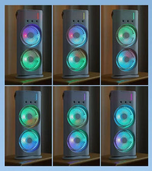 Planet Gates Xiaomi New Spray Air Conditioning Fan Cross-Border Refrigeration Fan Household Portable Cooling Fandesktop Mini Fan With Light