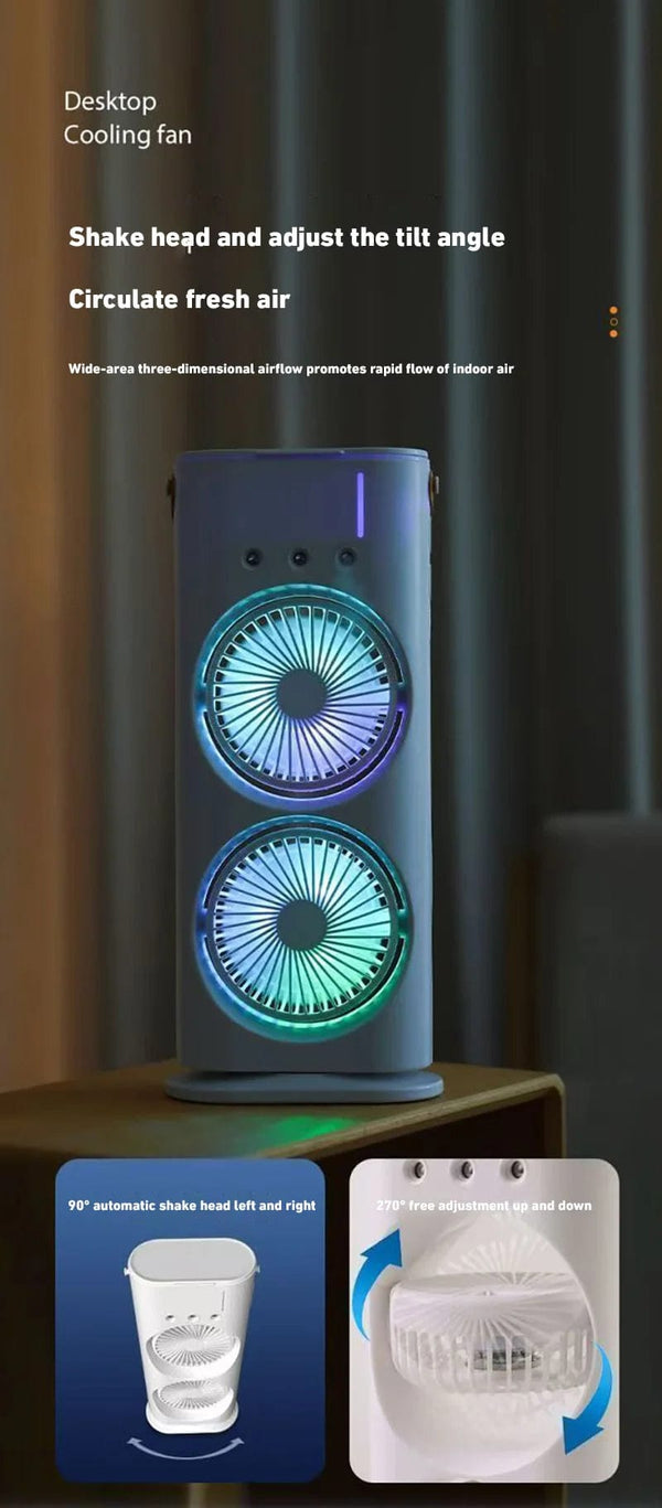 Planet Gates Xiaomi New Spray Air Conditioning Fan Cross-Border Refrigeration Fan Household Portable Cooling Fandesktop Mini Fan With Light