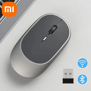 Planet Gates Xiaomi Wireless Mouse Bluetooth-compatible 2.4G Silent Mice Adjustable DPI Ergonomic Design USB Rechargeable Gaming Office Mouse