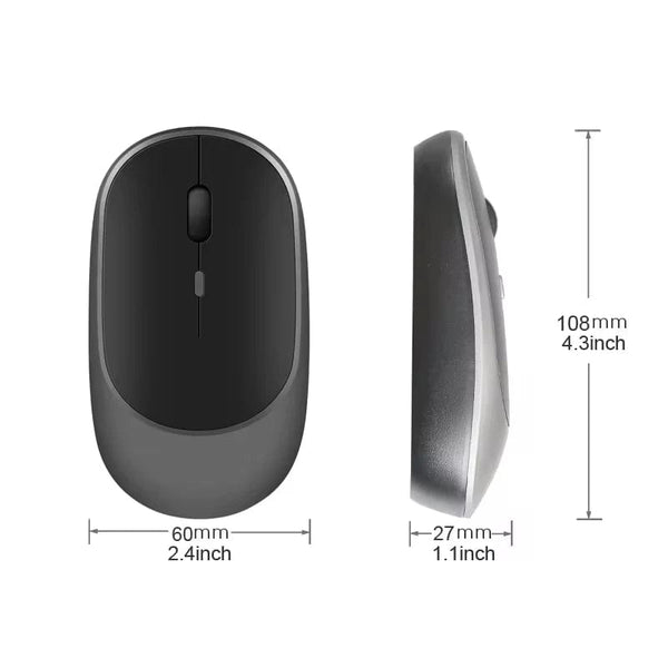 Planet Gates Xiaomi Wireless Mouse Bluetooth-compatible 2.4G Silent Mice Adjustable DPI Ergonomic Design USB Rechargeable Gaming Office Mouse