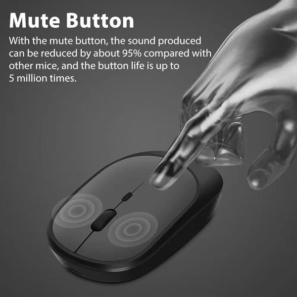 Planet Gates Xiaomi Wireless Mouse Bluetooth-compatible 2.4G Silent Mice Adjustable DPI Ergonomic Design USB Rechargeable Gaming Office Mouse