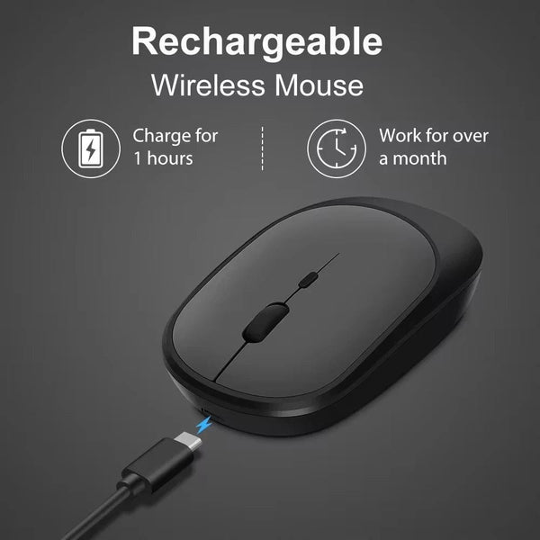 Planet Gates Xiaomi Wireless Mouse Bluetooth-compatible 2.4G Silent Mice Adjustable DPI Ergonomic Design USB Rechargeable Gaming Office Mouse