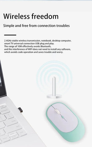 Planet Gates Xiaomi Wireless Mouse Bluetooth-compatible 2.4G Silent Mice Adjustable DPI Ergonomic Design USB Rechargeable Gaming Office Mouse