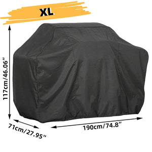 Planet Gates XL  117x71x190cm BBQ Cover Outdoor Dust Waterproof Weber Heavy Duty Grill Cover Rain Protective Outdoor Barbecue Cover Round