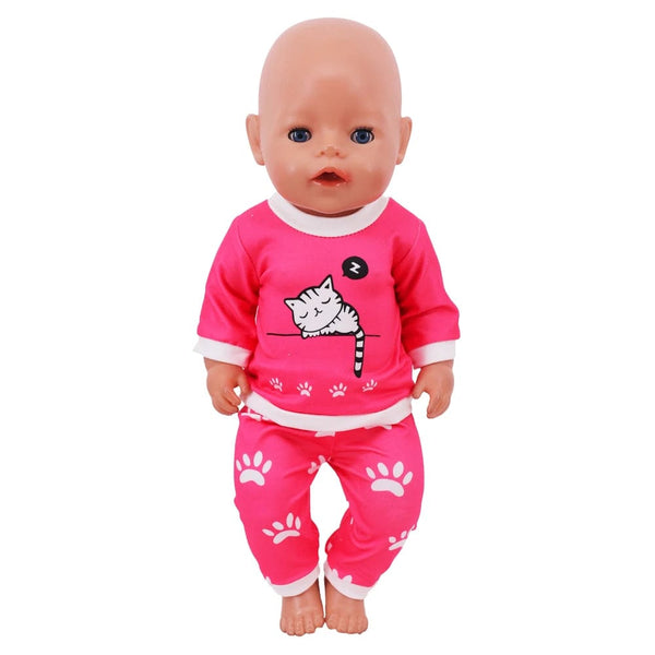 Planet Gates xm49 / No Doll 2 Pcs/Set=Shirts + Pants Doll Clothes Accessories For Born Baby 43cm & 18 Inch American Doll Girl's Toys & Our Generation Nenuco