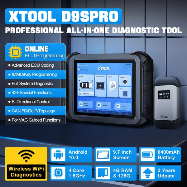 Planet Gates XTOOL D9S PRO D9SPRO Car Diagnostic Tools ECU Programming/Coding Automotive Scanner 42+ Services CANFD DOIP Topology PK D9 PRO