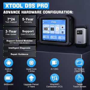Planet Gates XTOOL D9S PRO D9SPRO Car Diagnostic Tools ECU Programming/Coding Automotive Scanner 42+ Services CANFD DOIP Topology PK D9 PRO