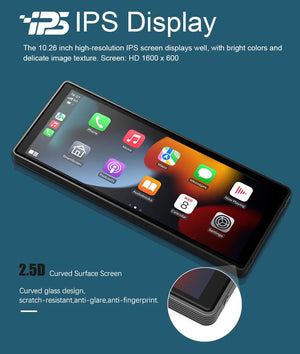 Planet Gates XUDA Universal 10.26 Inch Car Radio Multimedia WIFI Video Player Wireless Carplay & Android Auto for Apple Or Android MP5 Player