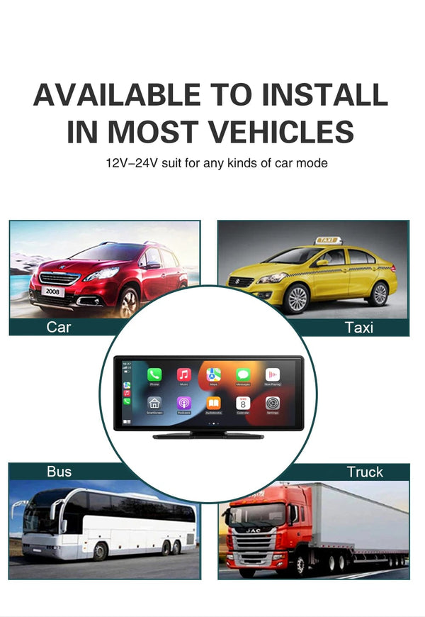 Planet Gates XUDA Universal 10.26 Inch Car Radio Multimedia WIFI Video Player Wireless Carplay & Android Auto for Apple Or Android MP5 Player