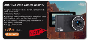 Planet Gates XUSHIDZ 1080P Dash Camera Car Camera Night Vision Vehicle Video Recorder Dashcam DVR Loop Recording Q02 High Cost- Effective