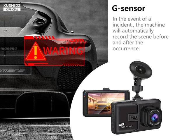 Planet Gates XUSHIDZ NEW 1080P HD Dash Camera Loop Recording Car Vehicle DVR Video Recorder Dashcam Night Vision 24h Parking Monitor G-sensor