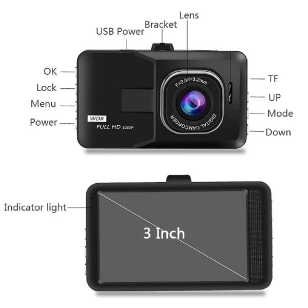 Planet Gates XUSHIDZ NEW 1080P HD Dash Camera Loop Recording Car Vehicle DVR Video Recorder Dashcam Night Vision 24h Parking Monitor G-sensor