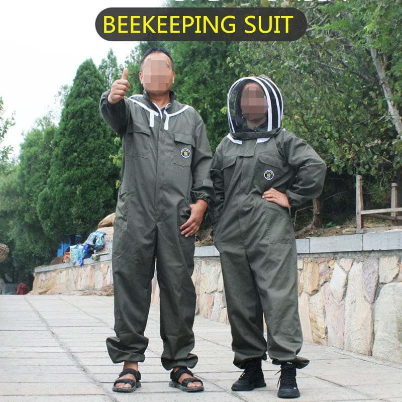 Planet Gates XXL Beekeeping Suit Brown Resistant Dirt Beekeeper Overalls Clothes Honeybee Product Tools Apiculture Costume Gardening Supplies