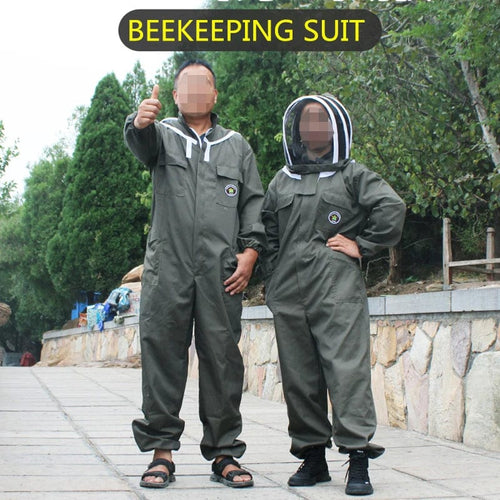 Planet Gates XXL Beekeeping Suit Brown Resistant Dirt Beekeeper Overalls Clothes Honeybee Product Tools Apiculture Costume Gardening Supplies