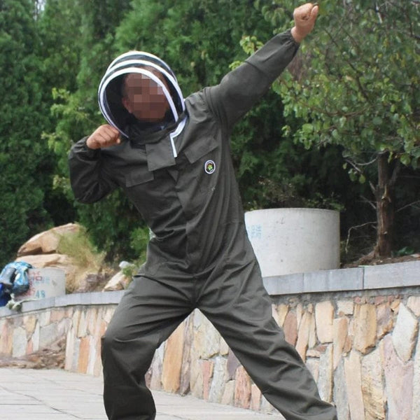 Planet Gates XXL Beekeeping Suit Brown Resistant Dirt Beekeeper Overalls Clothes Honeybee Product Tools Apiculture Costume Gardening Supplies