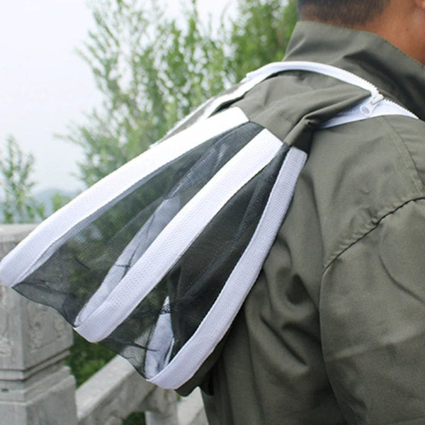 Planet Gates XXL Beekeeping Suit Brown Resistant Dirt Beekeeper Overalls Clothes Honeybee Product Tools Apiculture Costume Gardening Supplies