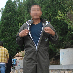 Planet Gates XXL Beekeeping Suit Brown Resistant Dirt Beekeeper Overalls Clothes Honeybee Product Tools Apiculture Costume Gardening Supplies
