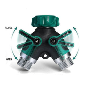 Planet Gates Y-Type Zinc Alloy Hose Splitter Double Way Joint One Split Two Faucet Diverter Garden Accessories Internal Thread Water-Diverter