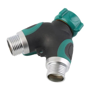 Planet Gates Y-Type Zinc Alloy Hose Splitter Double Way Joint One Split Two Faucet Diverter Garden Accessories Internal Thread Water-Diverter