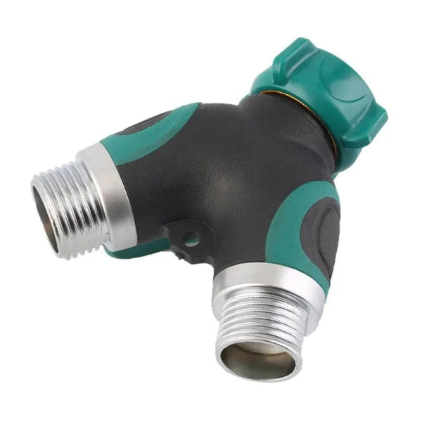 Planet Gates Y-Type Zinc Alloy Hose Splitter Double Way Joint One Split Two Faucet Diverter Garden Accessories Internal Thread Water-Diverter