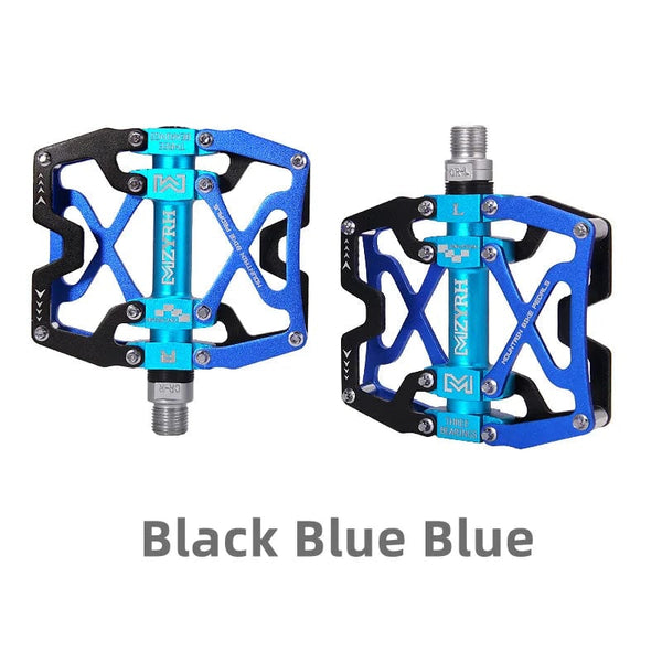 Planet Gates Y06-Black Blue Blue / CHINA Bicycle Pedal Ultralight Aluminium Alloy 3 Bearings Bicycle Pedals 14 colors Road MTB Pedals  Waterproof Bicycle Parts