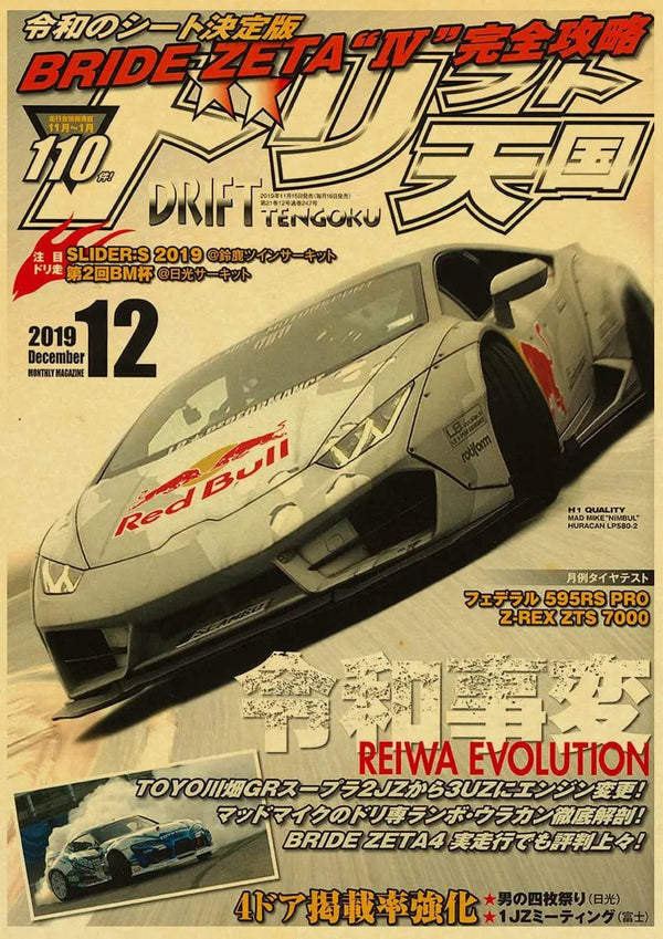 Planet Gates Y092 29 / 30X21cm JDM Car Japan Retrofit Racing Retro 90s Poster Wall Chart Prints  Posters Home Living Bed Room Decor Frameless Wall Painting