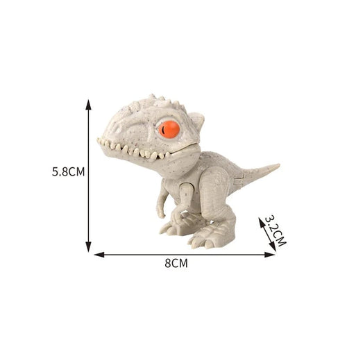 Planet Gates Y18 Jurassic Finger Dinosaur Triceratops Tyrannosaurus Model Toys for Kids Creative Finger Biting Dinosaurs Interactive Toy Boy Gift