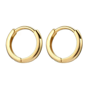 Planet Gates Y20049 gold / 5mm 2PCS Stainless Steel Minimal Hoop Earrings Crystal Zirconia Small Huggie Thin Cartilage Earring Helix Tragus Piercing Jewelry