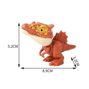 Planet Gates Y22 Jurassic Finger Dinosaur Triceratops Tyrannosaurus Model Toys for Kids Creative Finger Biting Dinosaurs Interactive Toy Boy Gift