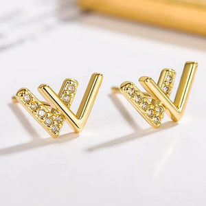 Planet Gates Y47-G 925 Sterling Silver Female Luxury Crystal Round Stud Earrings Vintage Wedding Jewelry White Zircon Stone Earrings Wholesale