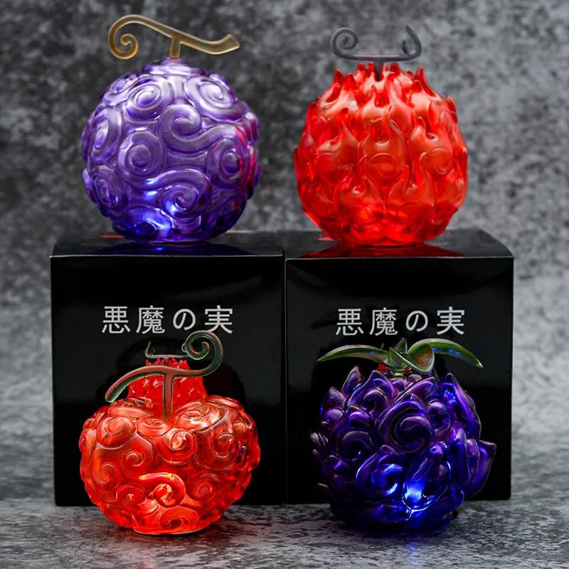 Planet Gates Yami Yami no Mi GK ONE PIECE Devil Fruit Model Action Figure Demon Op-Op Fruit Flame-Flame Fruit Gum-Gum Fruit Luminous Collection Doll Toys