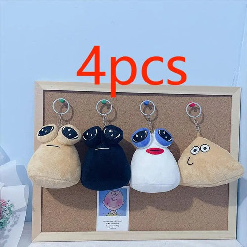 Planet Gates yao shi kou 4pcs Hot My Pet Alien Pou Plush Toy Kawaii Alien Pet Doll Cute Pou Stuffed Toys Soft Pillow Plush Animal Gift Toys For Kids
