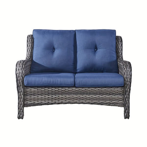 Planet Gates Yarn-Dyed Fabric Sofa Seat Cushion Set 2pcs/set Outdoor Waterproof UV Resistant Cotton Core Filling Suitable for Rattan Chair Sofa Home Furniture