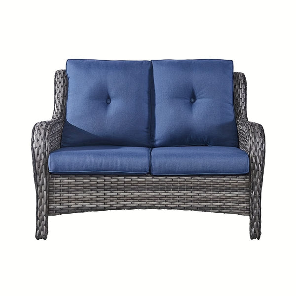 Planet Gates Yarn-Dyed Fabric Sofa Seat Cushion Set 2pcs/set Outdoor Waterproof UV Resistant Cotton Core Filling Suitable for Rattan Chair Sofa Home Furniture