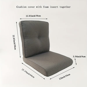 Planet Gates Yarn-Dyed Fabric Sofa Seat Cushion Set 2pcs/set Outdoor Waterproof UV Resistant Cotton Core Filling Suitable for Rattan Chair Sofa Home Furniture