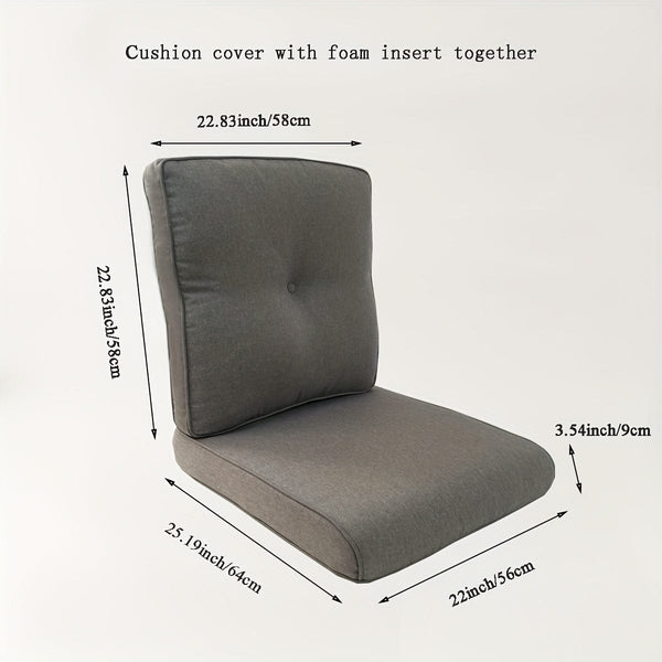 Planet Gates Yarn-Dyed Fabric Sofa Seat Cushion Set 2pcs/set Outdoor Waterproof UV Resistant Cotton Core Filling Suitable for Rattan Chair Sofa Home Furniture