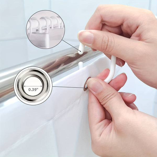 Planet Gates YB-616 180-180 4PS 4pcs Turtle Seaweed Pattern Shower Curtain Set, Waterproof Bath Curtain With Hooks, U-shaped Mat, Toilet Cover Mat, L-shaped Mat, Bathroom Accessories, Home Bathroom Decorations