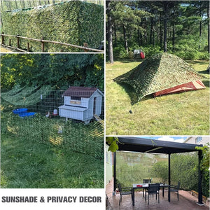Planet Gates Yeahmart 3Mx5M/4Mx6M Hunting Military Camouflage Nets Woodland Army training Camo Netting Car Covers Shade Camping Sun Shelter