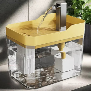 Planet Gates YELLOW / 1.5L 2026 new Cat Automatic Water Dispenser Drinking circulating filters flowing water intelligent pet automatic water dispenser